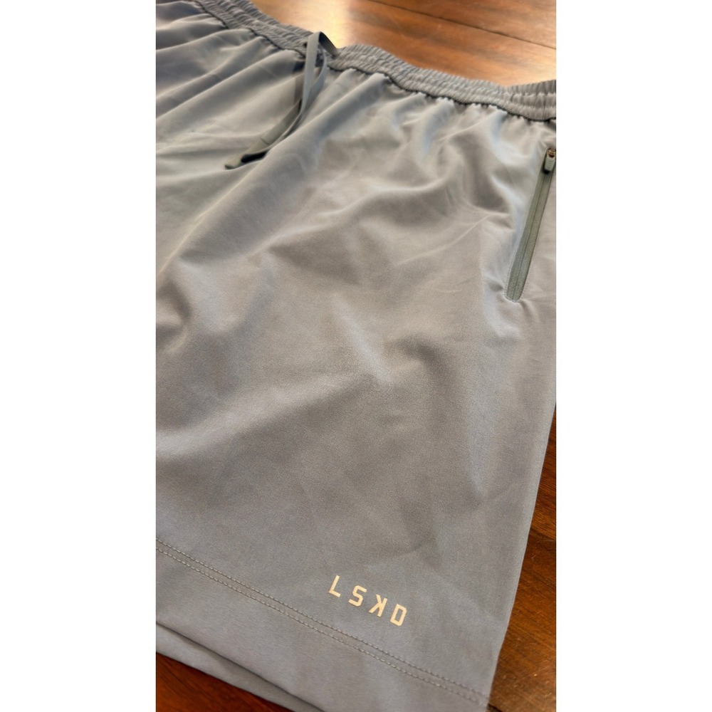 LSKD Rep Short Mens XL Blue Grey Athletic Training Gym Shorts MAST0005 - Picture 11 of 16